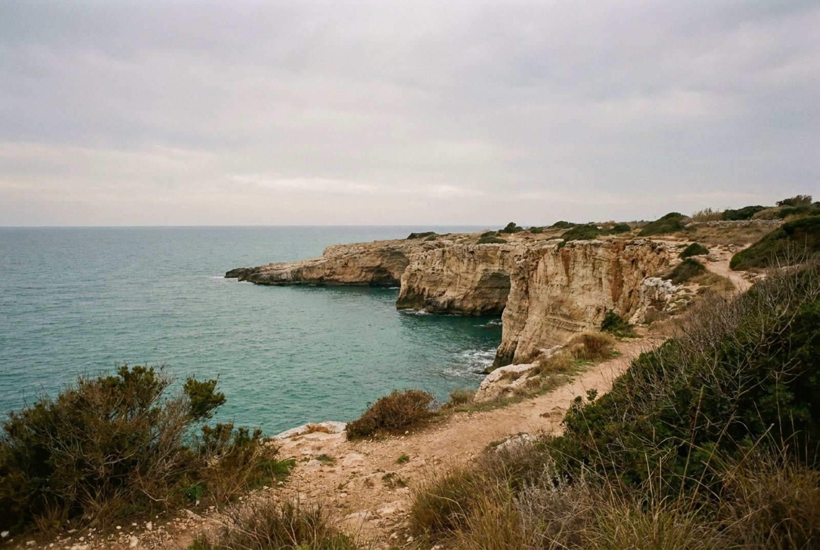 La costa calcarea del Salento, in Puglia